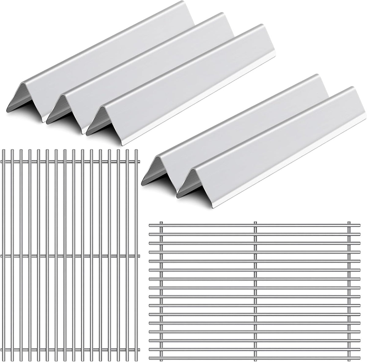17.4” Grill Grates Replacement for 7536 7525 Weber Spirit Grill E-310, E-320, 300 Series, Weber Genesis Silver B/C, Gold B/C, Platinum B/C, Spirit 700 and 900, Flavorizer Bars Cook Grid Parts