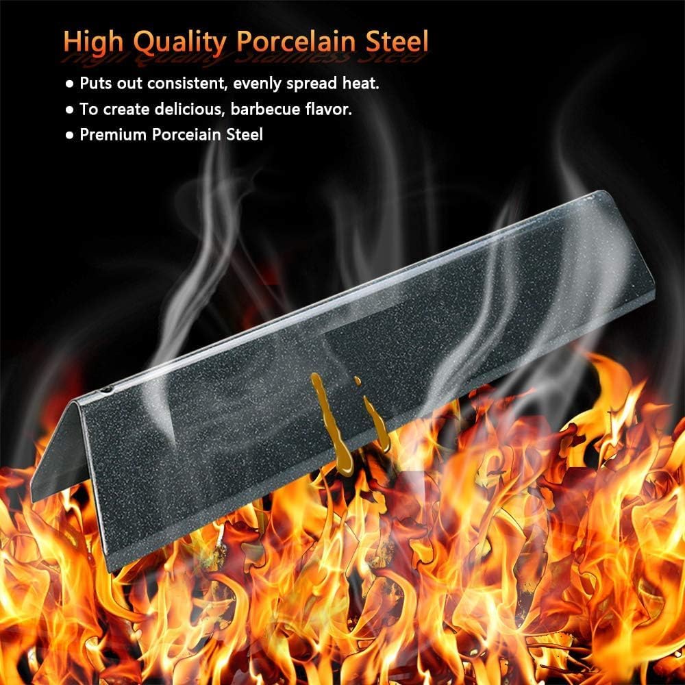 QuliMetal 7635 7637 Grill Replacements for Weber Spirit E-210, Spirit 200, GS4 Spirit II 200, Spirit II E-210 Series Grills with Front-Mounted Control, 15.3" Flavorizer Bars & 17.5" Grates