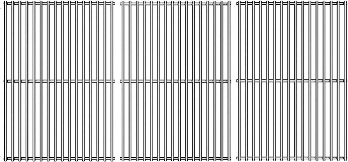 15/17/19 Inch Grill Cooking Grates Replacement for Weber Genesis II E-410, E-435, S-435, SE-410, 66089 66097, Kitchen-aid 720-0856V 740-0781, Weber Genesis II LX 400 SER GBS S-435