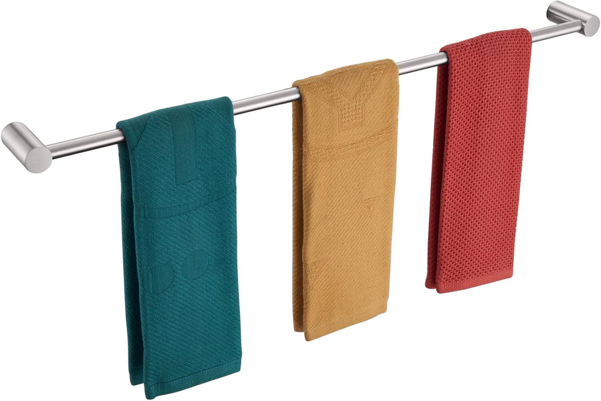 KOKOSIRI Towel Holder Brushed Nickel 36-Inch Towel Rack for Bathroom Wall Mount Single Bar Stainless Steel Bathroom Hardware Accessories, B4007BR-L36