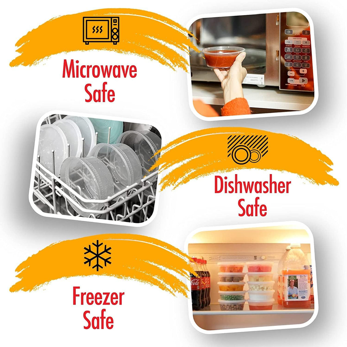 Deli Containers with Lids Leakproof - 240 Pack BPA-Free Plastic Microwaveable Clear Food Storage Container Premium Heavy-Duty Quality, Freezer & Dishwasher Safe (8oz 240 Sets)