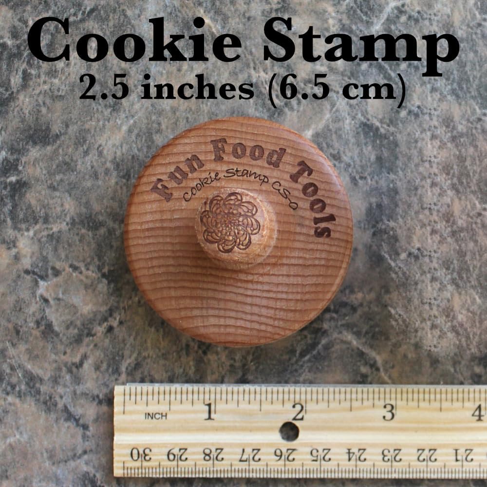 Wood Cookie Stamp, 2.5 Inch (Snowflake 6 CS-097)