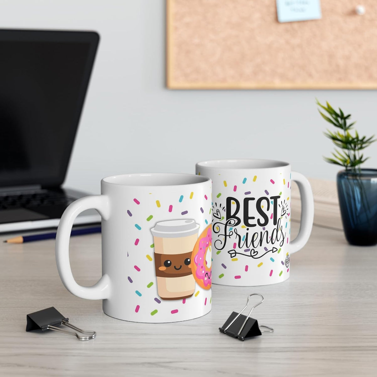 11 OZ Novelty Coffee Mugs - Christmas Gift (Best Friends Theme)