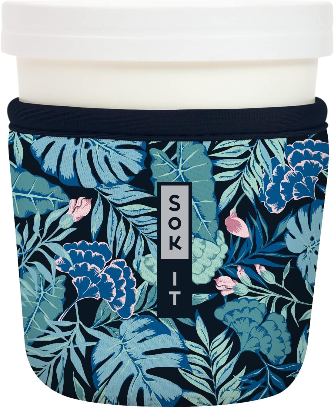 Sok It IceCreamSok Insulated Neoprene Cover (Paradise Vibes, Tapered Ice Cream Pints)