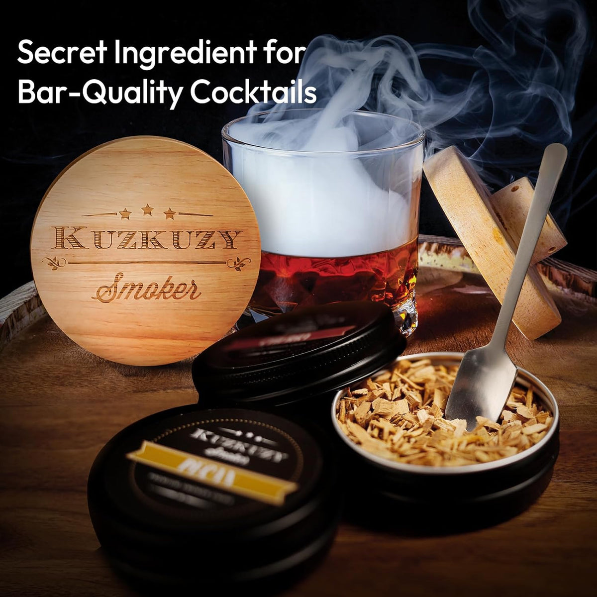 Cocktail Smoker Wood Chips Variety Pack - 8 Unique Flavors for Bourbon Whiskey Smoker Kit - Apple, Hickory, Cherry, Pear, Oak, Pecan, Beech, Mesquite, Perfect for Gift for Whiskey Lover & Home Bar