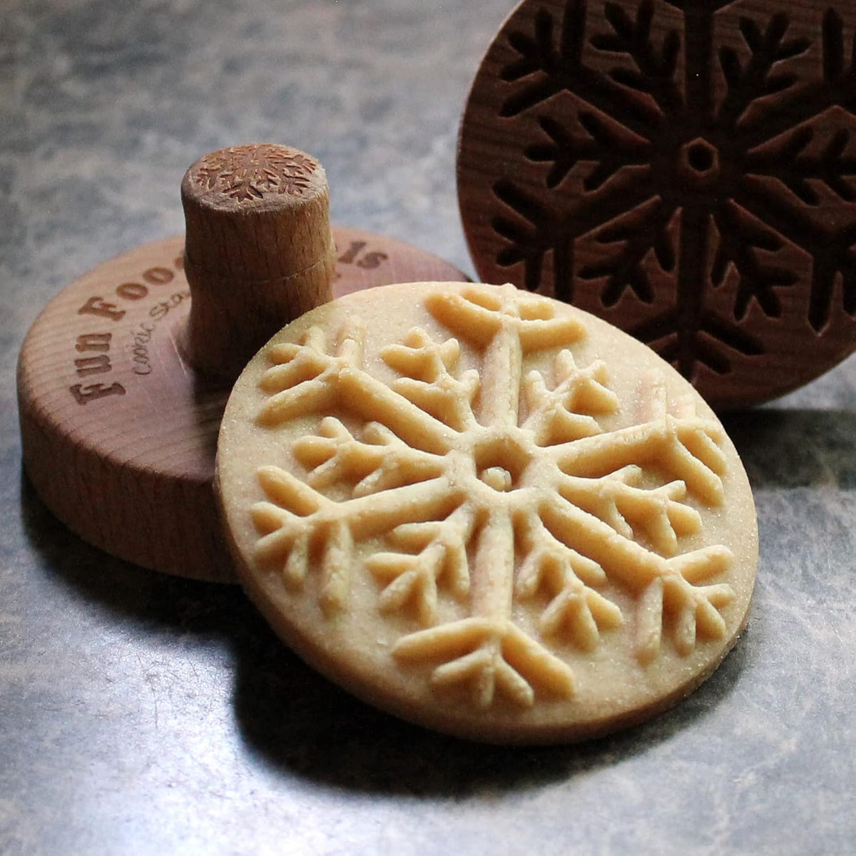 Wood Cookie Stamp, 2.5 Inch (Snowflake 3 CS-062)