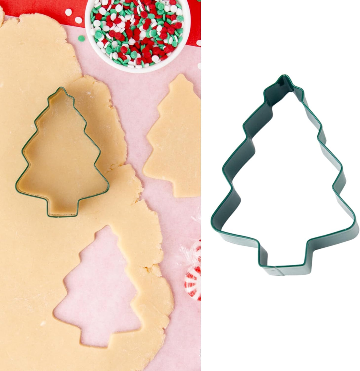 Cookie Cutter Kingdom, Christmas Cookie Cutters, Cookie Cutters Shape, Mold for Cakes Biscuits and Sandwiches (Christmas Tree)