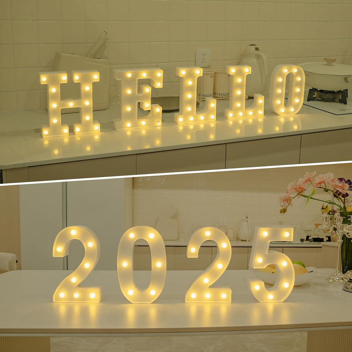 Foaky Decorative Led Marquee Light Up Number, Marquee Light Up Number Sign for Night Light Wedding Birthday Party Christmas Home Bar Decoration Number(7)