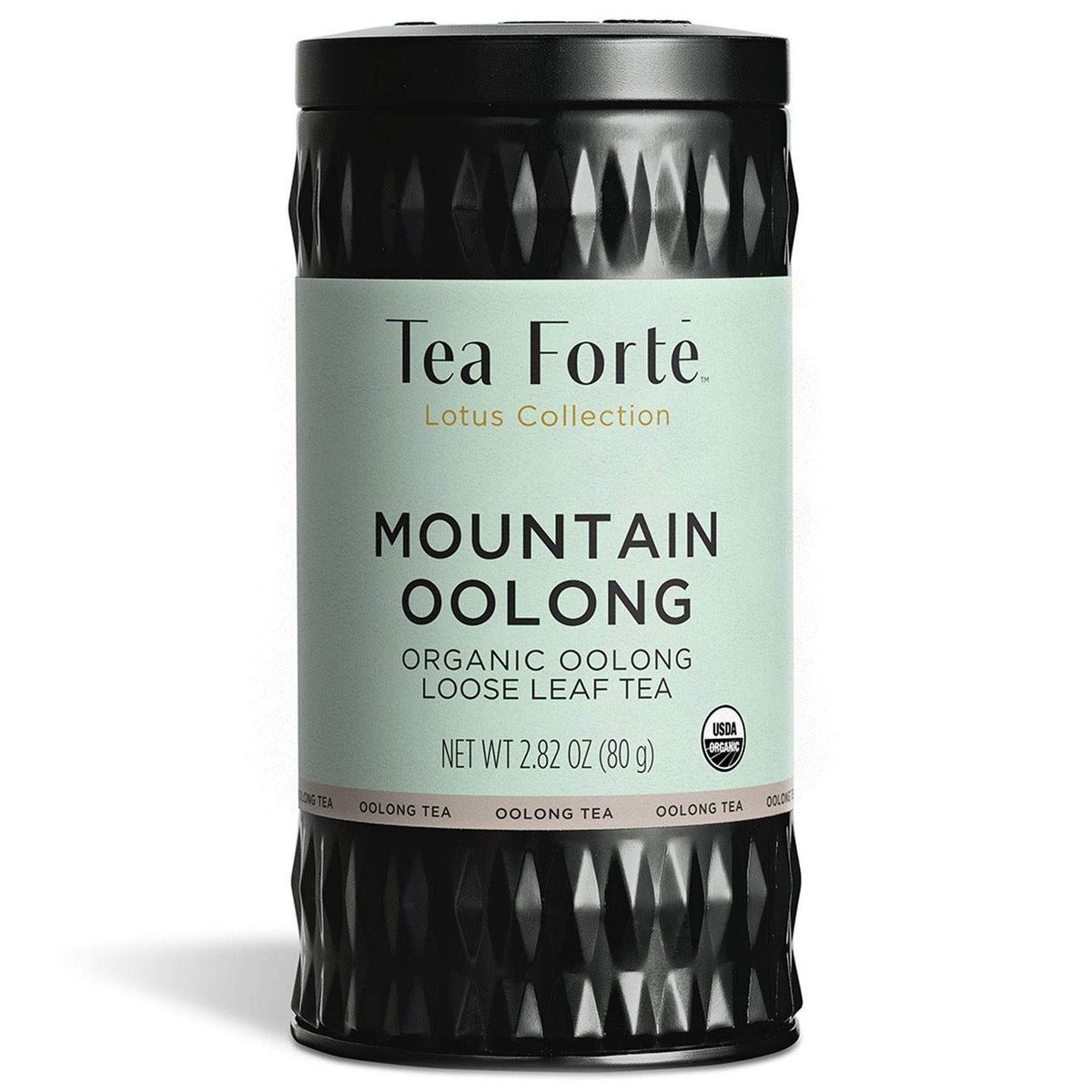 Tea Forte Mountain Oolong Premium Organic Loose Leaf Caffeinated Oolong Blend Canister, Makes 35-50 Cups