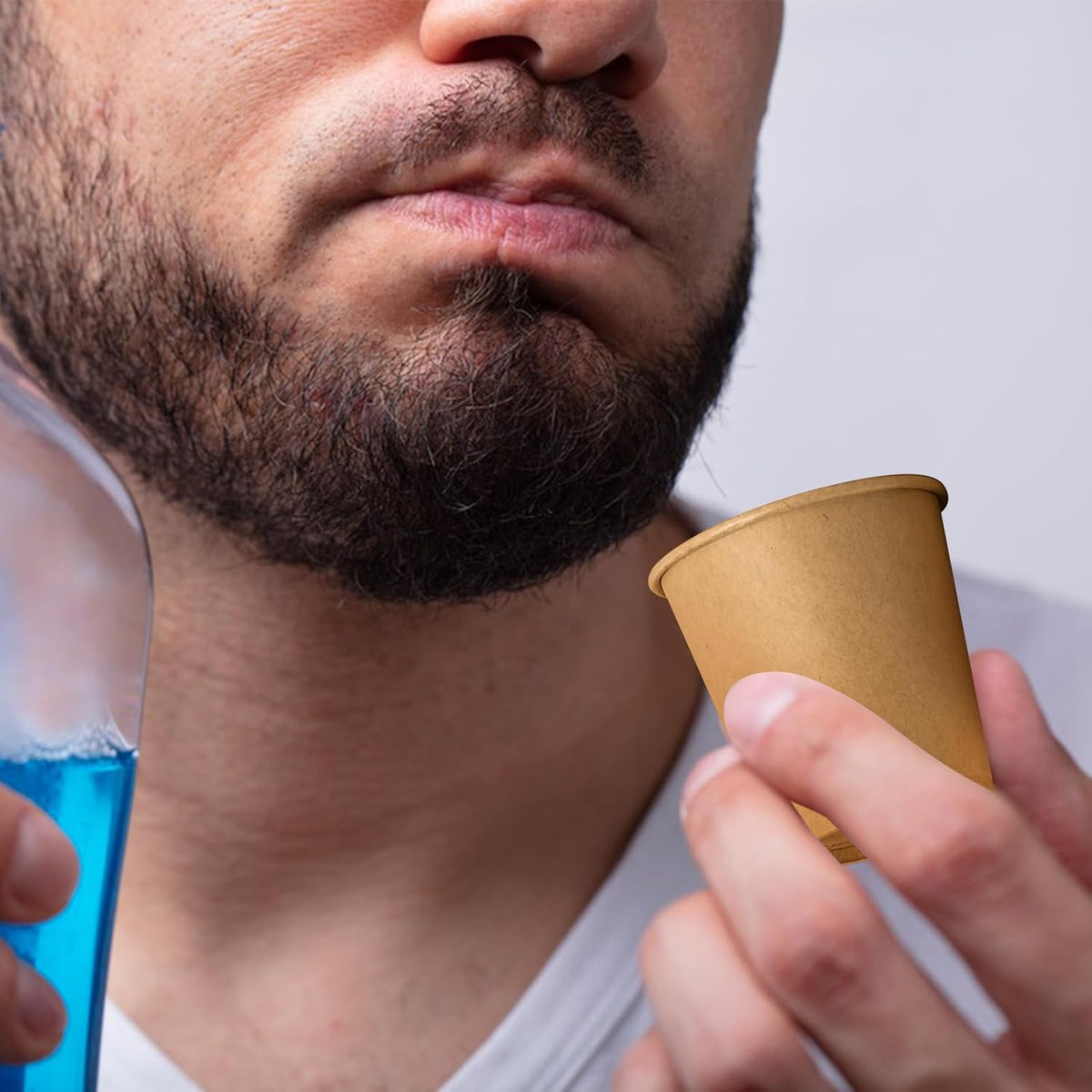 300 Pack 3 oz Paper Cups, Disposable Kraft Small Bathroom Cups 3 Ounce, Hot/Cold Beverage Cups for Home, Kitchen, Party