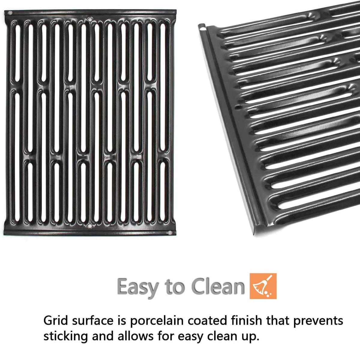 PG521 (2-Pack) 15" Porcelain Steel Cooking Grid Grates for Weber Genesis Silver A, Spirit E200,Spirit 500,Spirit 210 (2007-2012) Gas Grills, 7521 65905 7522 7523 65904