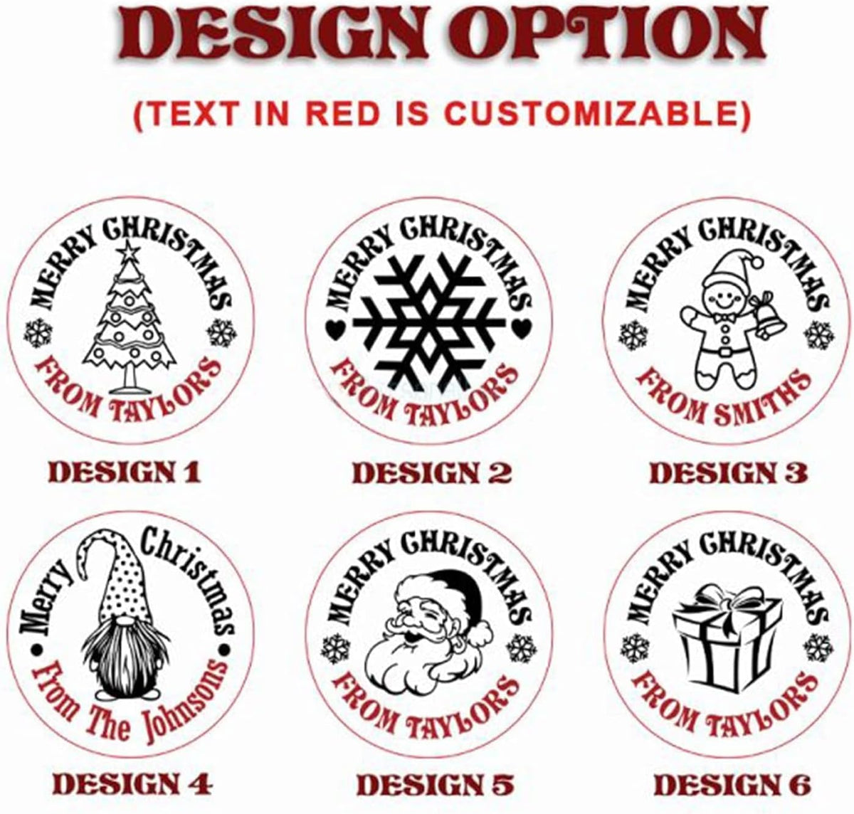2025 Personalized Christmas Cookie Stamp Unique 3D Embossed Design Fun Tool for Baking Art (D)