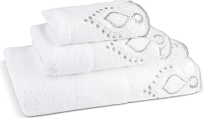 Zahari Home Monaco Modern 3 Piece Bath Ensemble - Luxury Bath Towel Set for Contemporary Decor