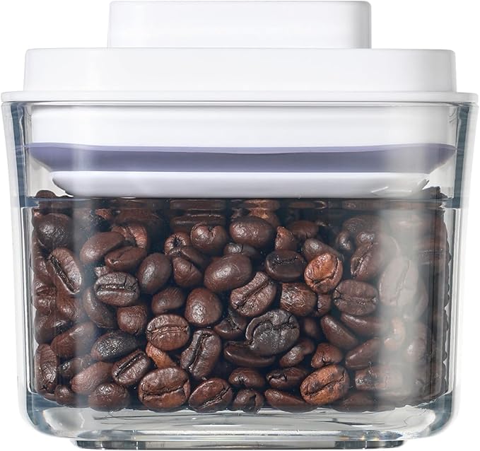 Food Airtight Containers storage with Lids One Button Open/POP UP/Kitchen Storage Organization for Coffee Tea Brown Sugar Cereals 350ml x 1