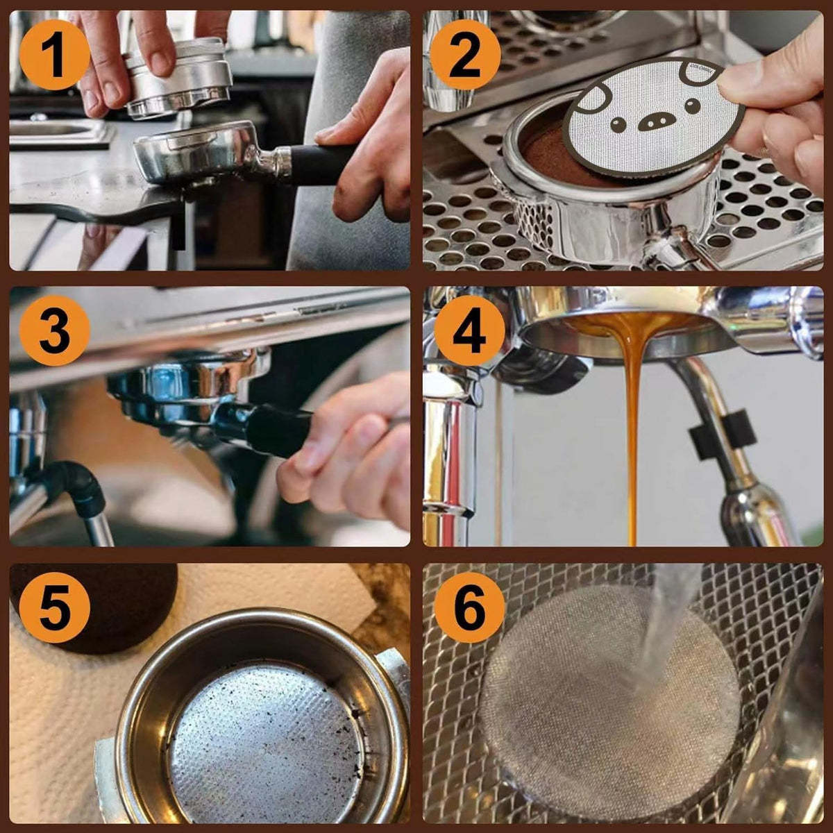 51mm Espresso Puck Screen, Lower Shower Screen, Metal Coffee Reusable Filter for 51mm Espresso Portafilter Basket, 1.7 Thickness(Doggie)