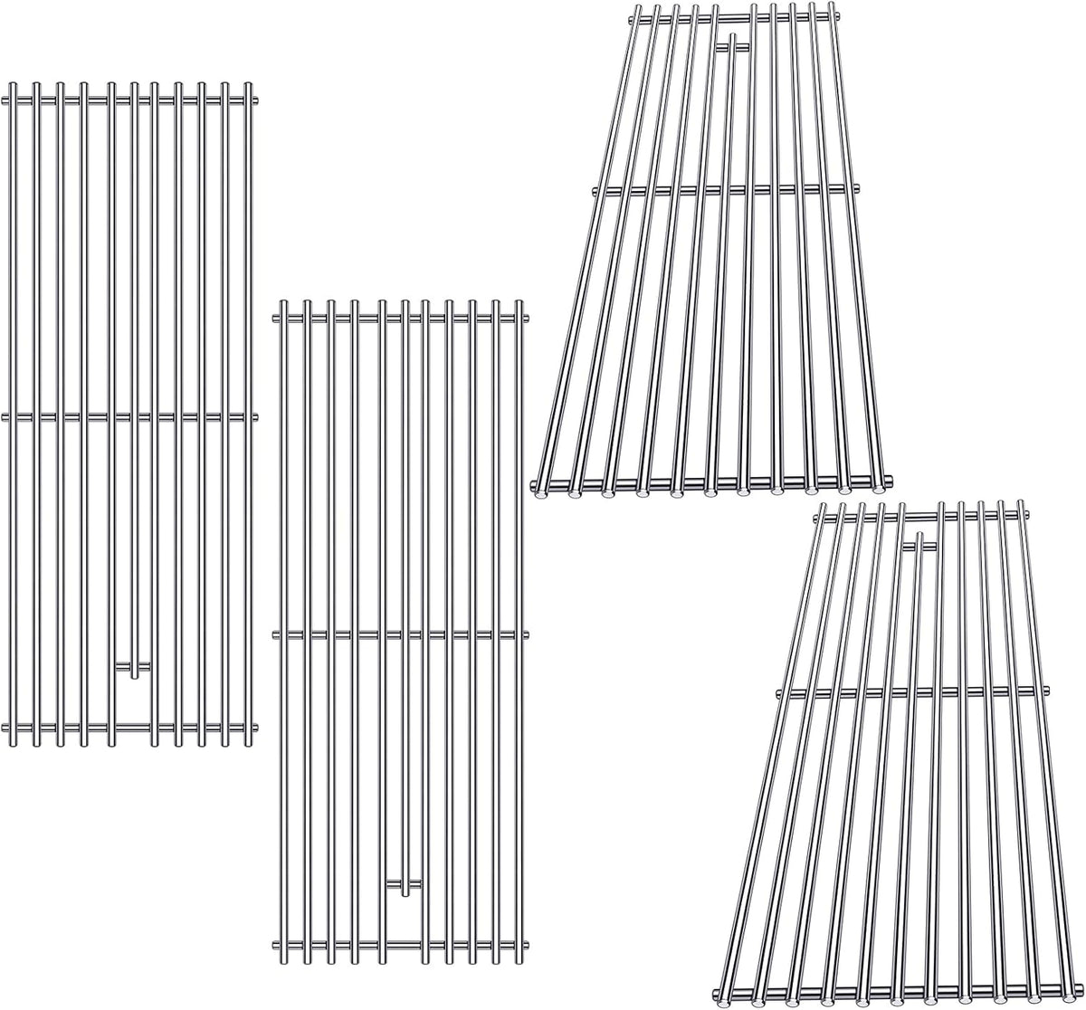 9MM 16517 Grill Grates Replacement for Bull Grill Replacement Parts, BBQ Bull Angus 4 Burner 47628 47629, Steer Premium 69008, Lonestar 87049, Bull Outlaw 26038 26039, Stainless Steel Grids