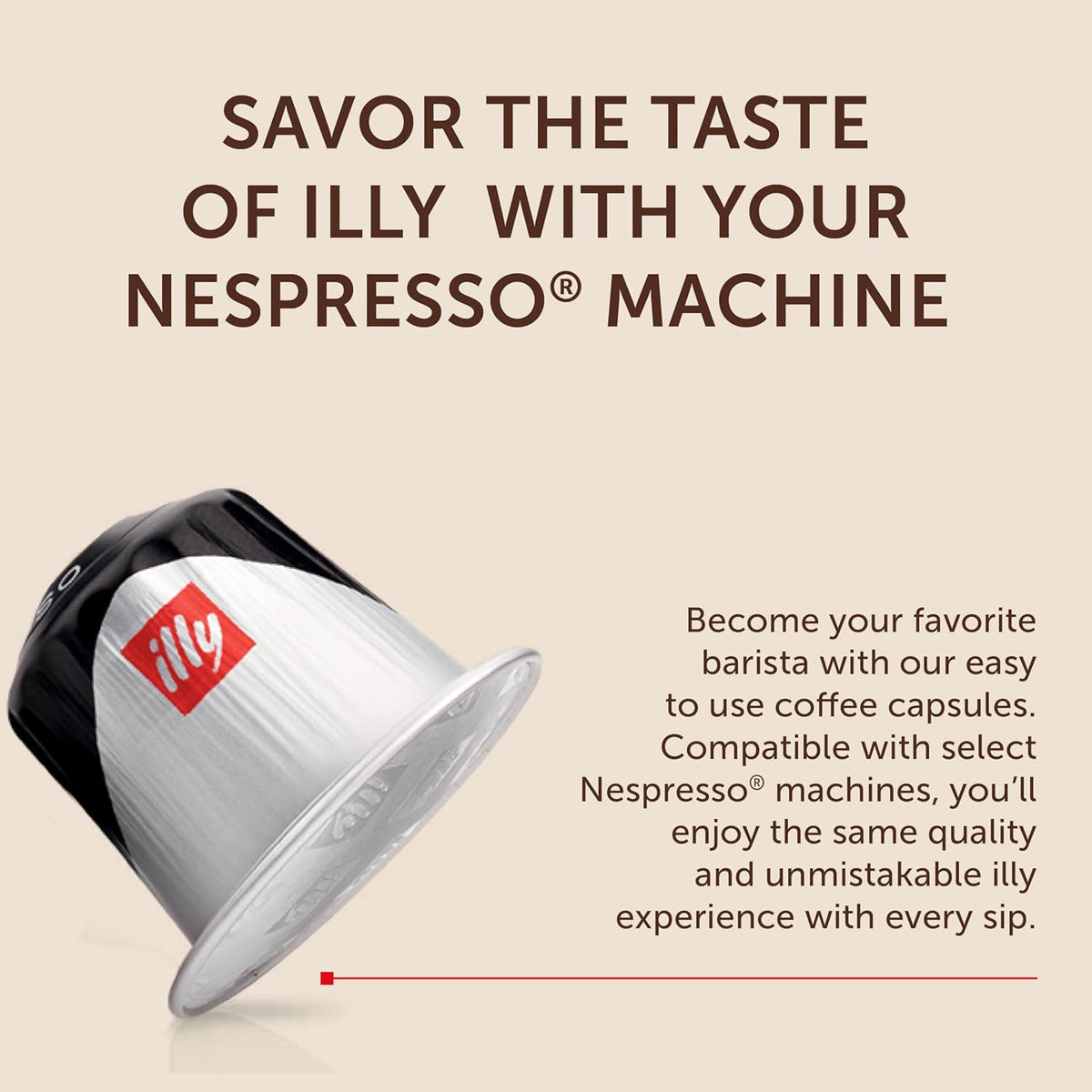 illy Aluminum Espresso Capsules - Compatible with Nespresso Machines - Classico, Forte, Intenso, Decaf, Classico Lungo Roasts - Variety - 10 Count (Pack of 5)