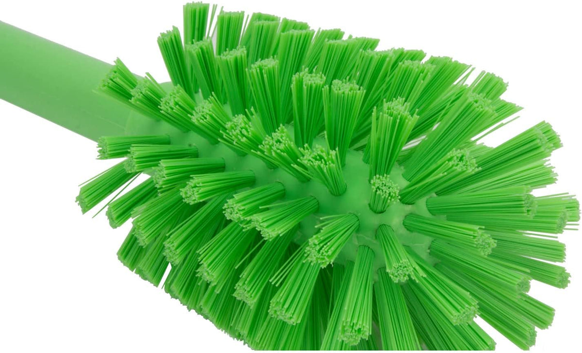 SPARTA Large Water Bottle Brush Ideal for Wide-Mouth Jars, Bottles and Tumblers, Dishwashing Tool with Handle for Home and Commercial Kitchens, Plastic, 12 Inches, Lime, (Pack of 6)