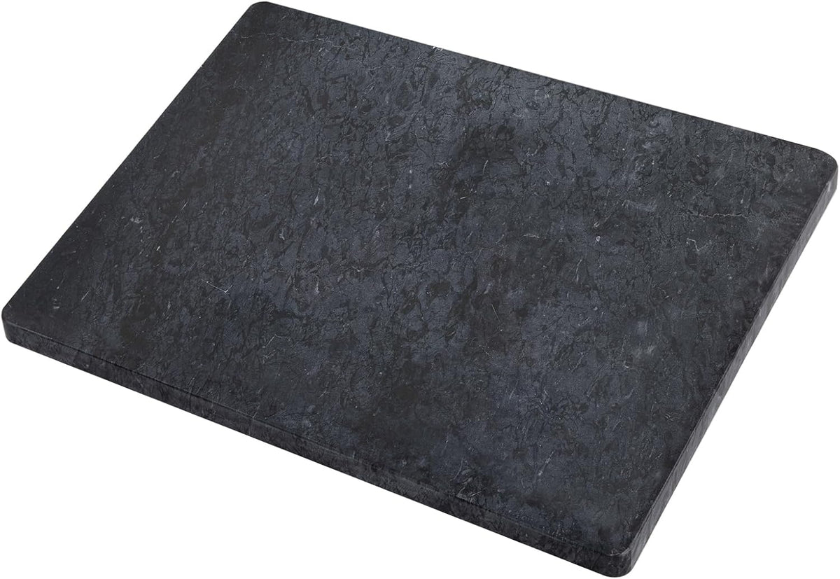 Black Marble Cutting Board, 12x16 Inch Marble Pastry Board With Non-Slip Feet For Cheese, Charcuterie, Dough, Chocolate, Dessert, Pack Of 1 Piece