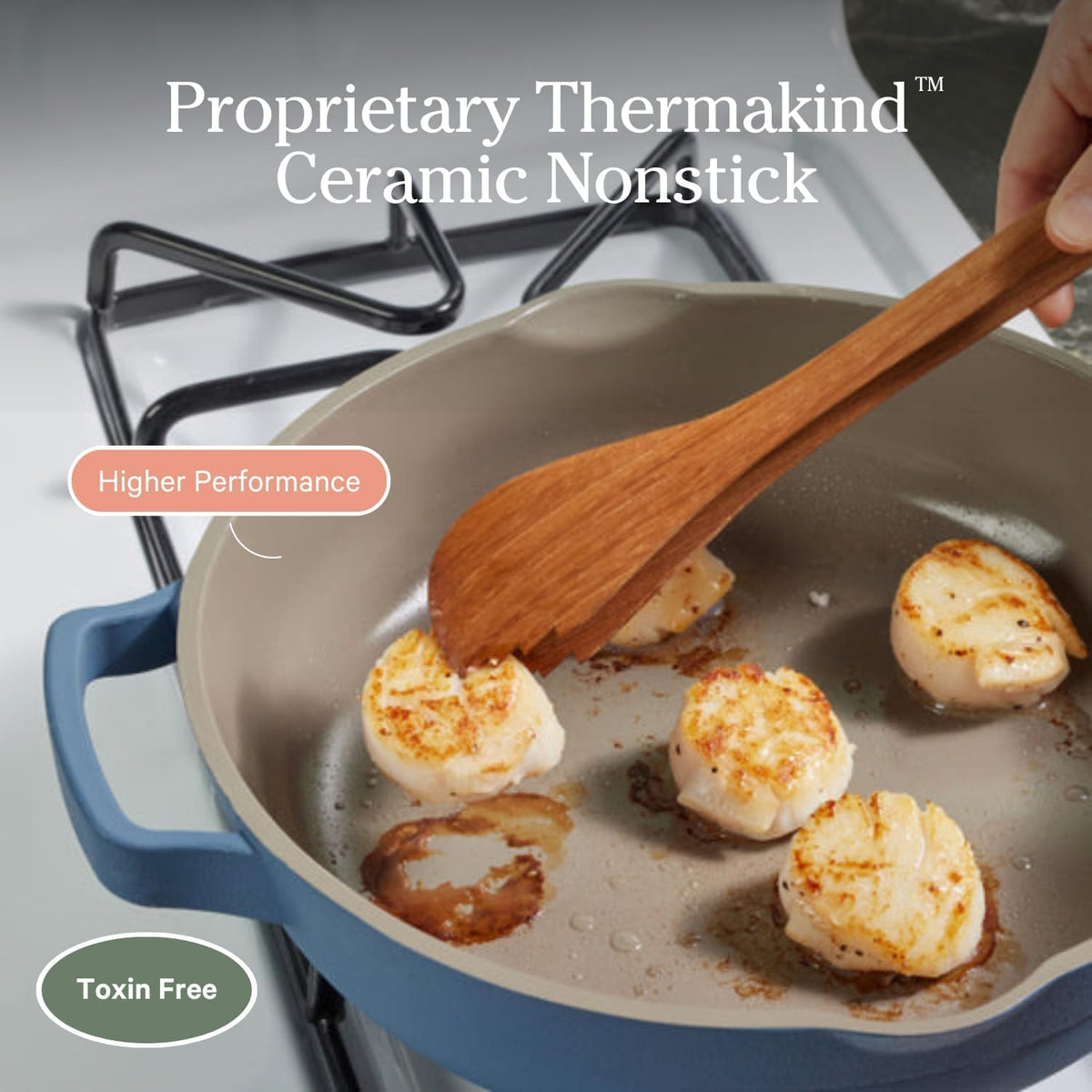 Our Place Always Pan 2.0-10.5” (2.6 Qt) Nonstick, Toxin-Free Ceramic Cookware | Patented 10-in-1 Aluminum Frying & Sauté Pan | Safe for Oven, Induction & All Cooktops up to 450°F | Char