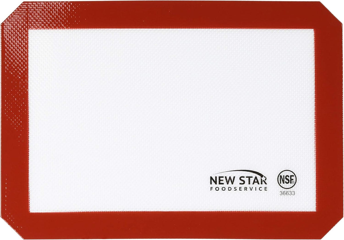 New Star Foodservice 36633 Commercial Grade Silicone Baking Mat Non-Stick Pan Liner, 8 x 12 Inch (Quarter Size)