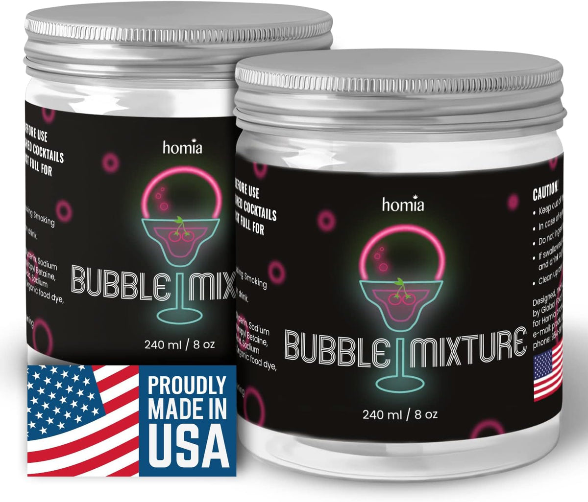 Smoking Gun Edible NON-toxic Bubble Mixture for Cocktail - (2 x 8oz), Wood Smoke Infuser and Smoker Machine Accessory - Cold Smoke for Drinks - Pack of 2 - made in USA
