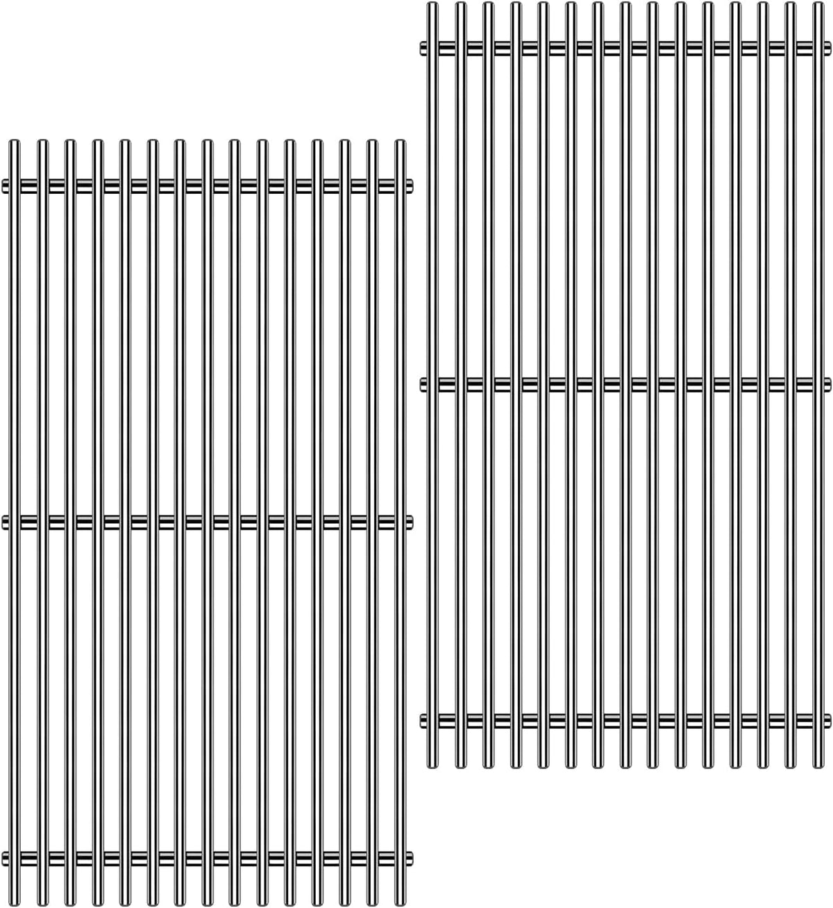 9MM 17.5" Stainless Steel Grill Grates for Weber Spirit E-310 E315 E320 E330 S310 S315 S330 GS4 Spirit 2 Grill Parts for Weber 7638, 7639 7525 Spirit 300 and Spirit II 300 Series Grills