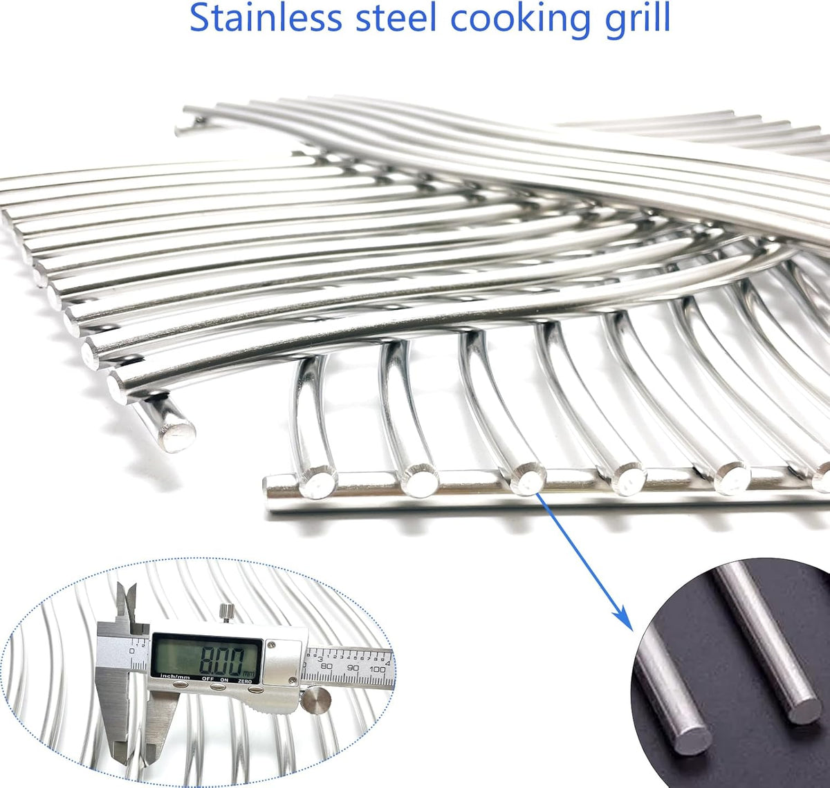 16-3/4" Stainless Steel 4pack Waved Cooking Grids Grates Replacement Parts for Napoleon Triumph 495 Gas Grill S87005