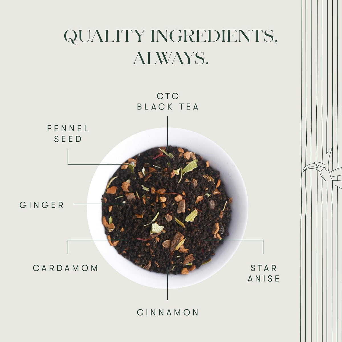 Luxmi Estates Kolkata Masala Chai | 100 gm | Signature India Collection | Assam CTC Tea | Black tea collection | Organic Strong tea | Antioxidants | Assam Valley tea | Fennel, Ginger Tea, Cardamom, Cinnamon, Star Anise