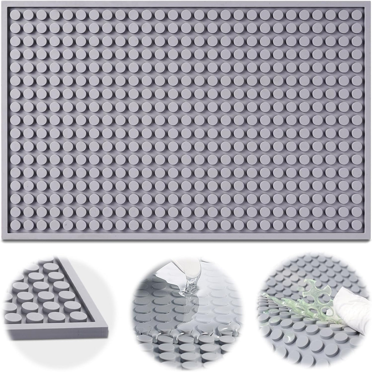 LET'S RESIN Resin Collector Mat, Easy Clean & Silicone Heat Resistant Mats 14.5'' x 9.4'', Non-Slip Multipurpose Thick Silicone Mats for Resin Molds, Epoxy Resin, Cup Turner, Kitchen Counter, Placemat