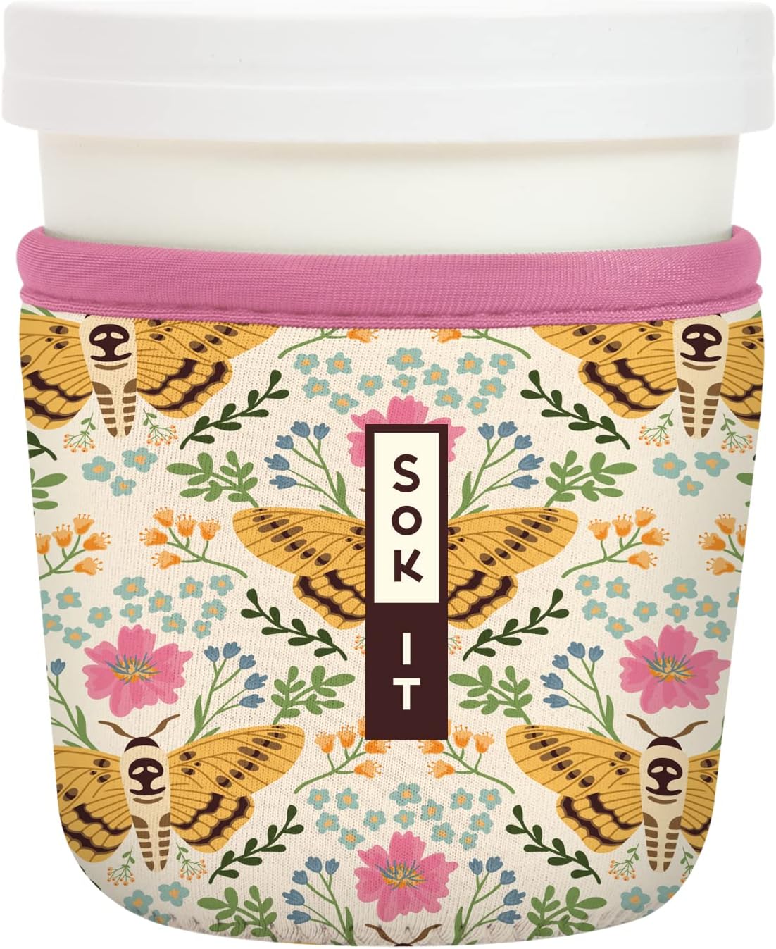 Sok It IceCreamSok Insulated Neoprene Cover (Metamorphosis, Tapered Ice Cream Pints)