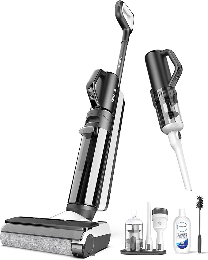 Tineco Smart Wet Dry Vacuum Cleaners, Floor Cleaner Mop 2-in-1 Cordless Vacuum for Multi-Surface, Lightweight and Handheld, Floor ONE S5 Combo