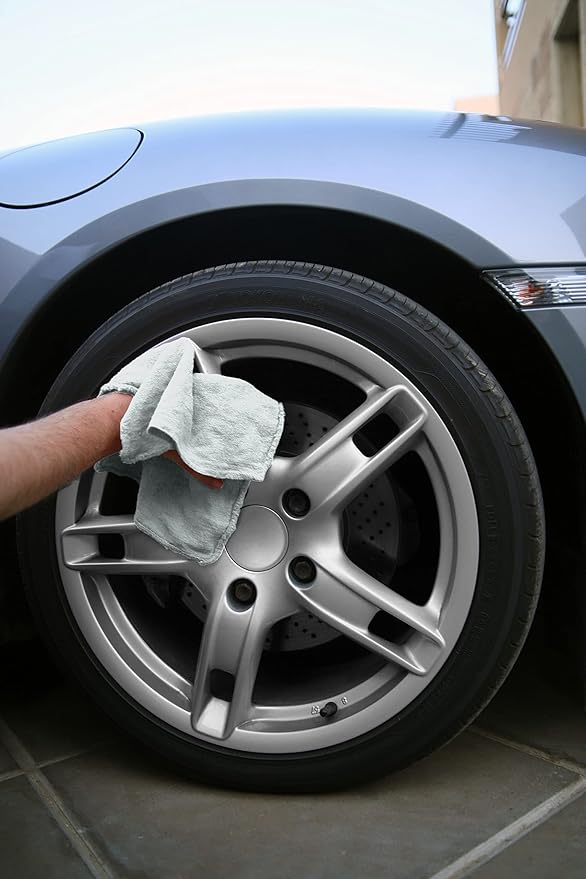 Avalon Towels Cotton Shop Rags – (Pack of 50) Size 12x14 Inches Cleaning Rags – Absorbent Shop Towels and Multipurpose Cleaning Towels for Automobiles, Industries, Garage and Homes (Grey)