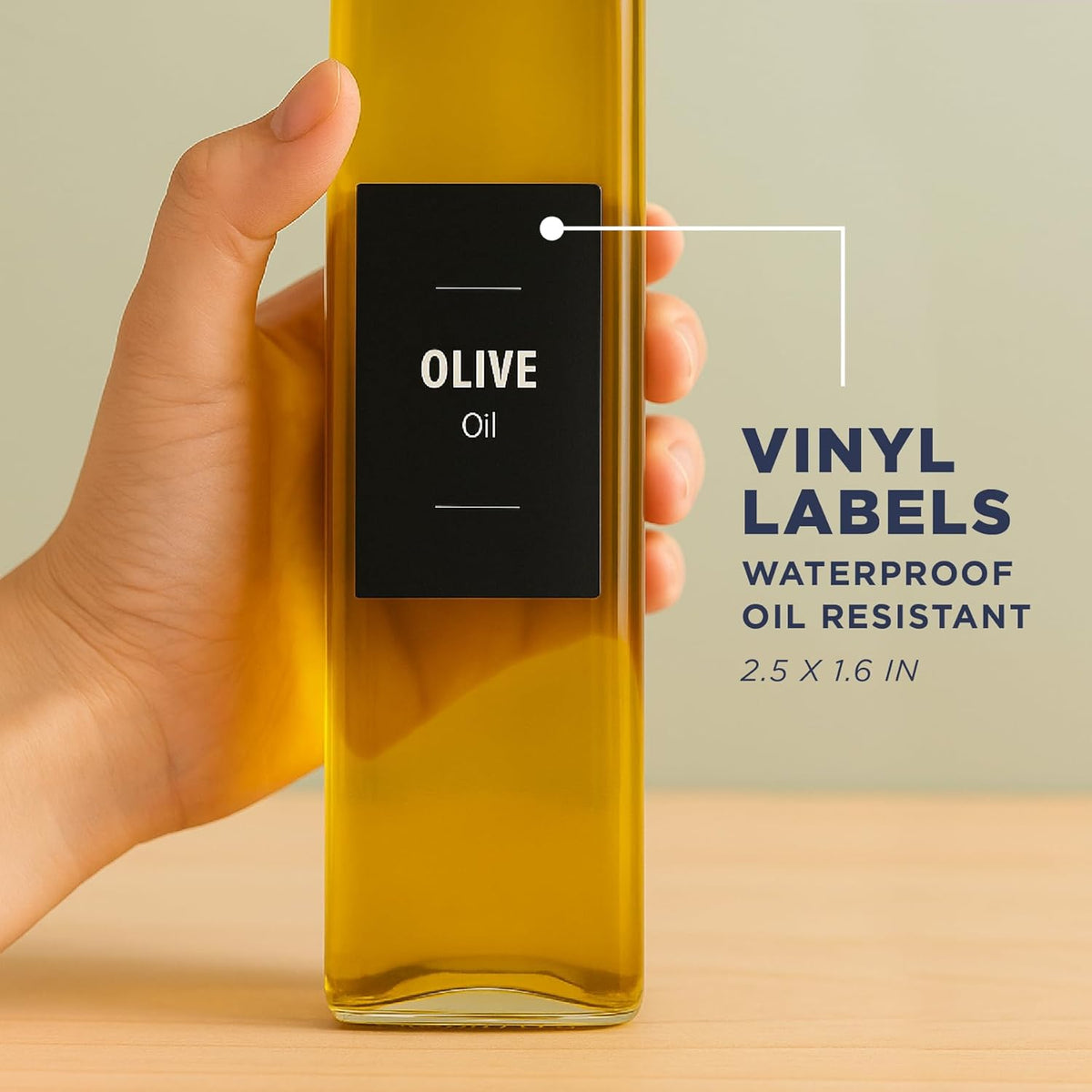 Olive Oil & Vinegar Dispenser Bottle Set with Stainless Steel Pourer, Funnel & Labels - Glass Kitchen Oil Cruet - Dispenser Bottle for Coffee Syrup, Soy Sauce, Cooking Sauces & More - 500ml - Set of 4