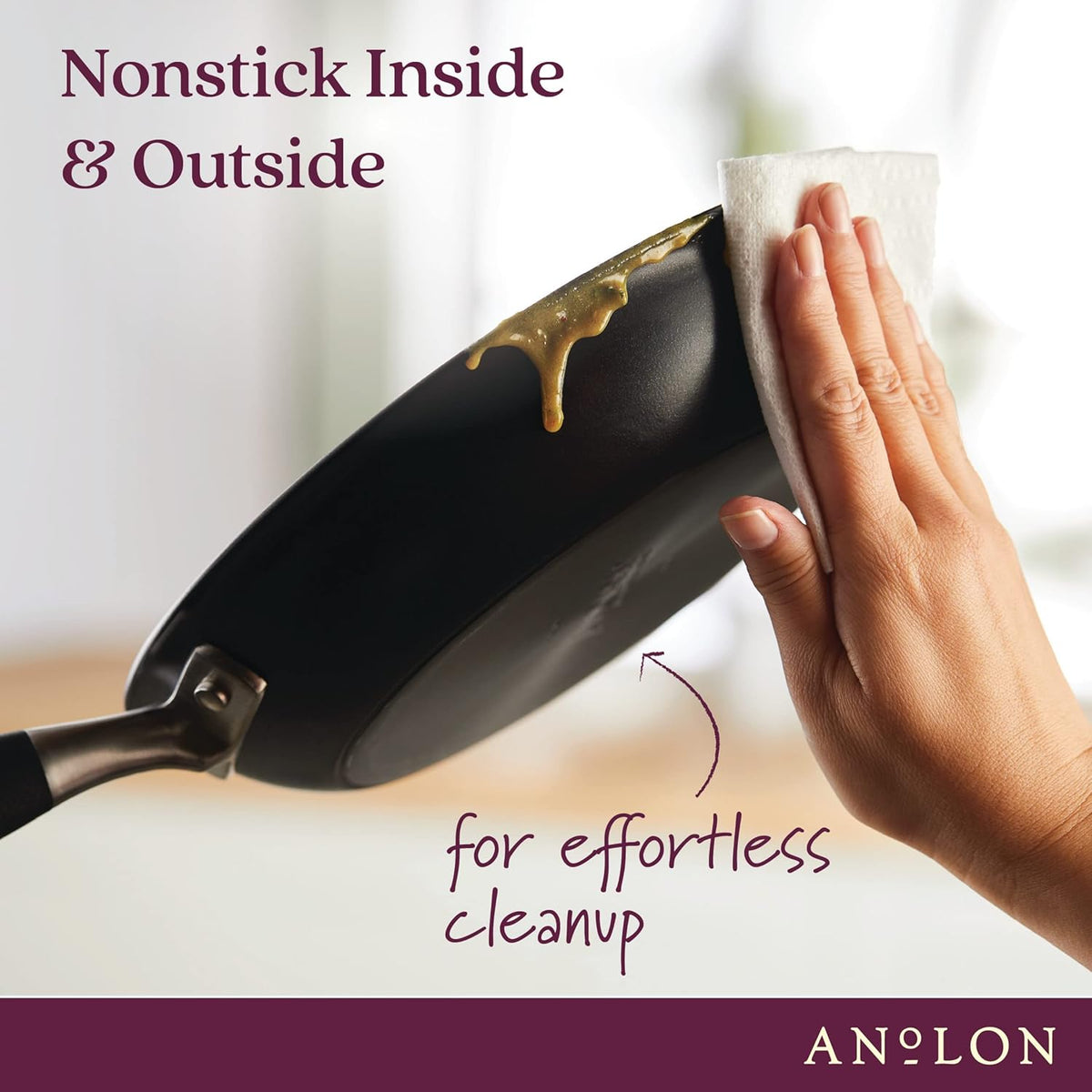 Anolon Advanced Home Hard-Anodized Nonstick Skillets (2 Piece Set- 10.25-Inch & 12.75-Inch, Onyx)