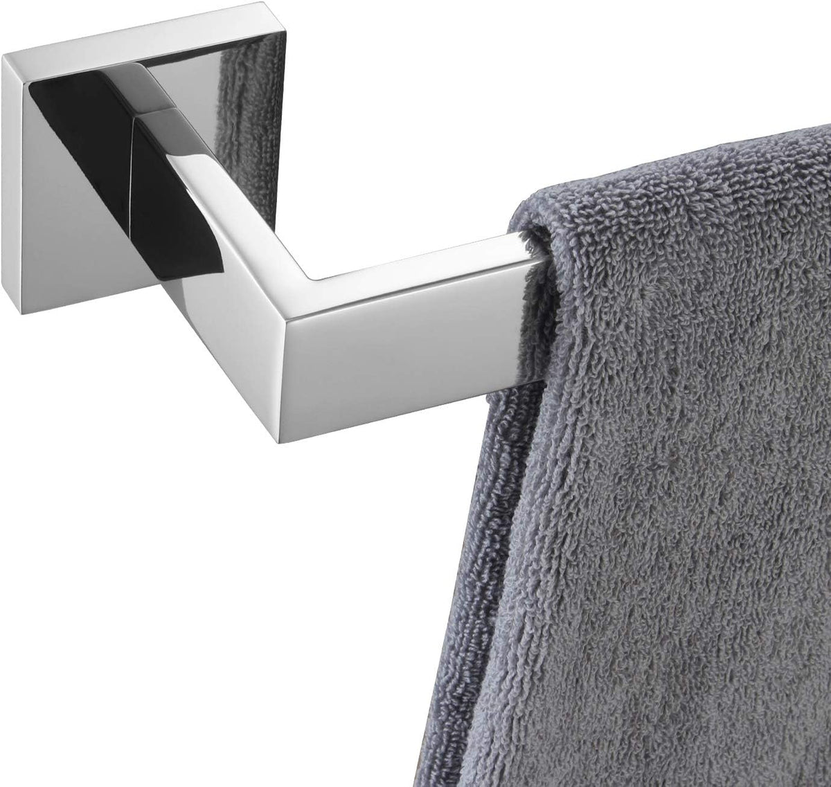 KOKOSIRI 24-Inch Single Towel Bar, Bathroom Kitchen Towel Holder, Wall Mounted SUS304 Stainless Steel Towel Rack, Polished Chrome, B4003CH-L24