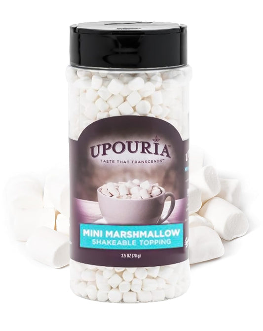 Upouria Mini Marshmallow Beverage and Dessert Topper, Rich Flavor Enhancer for Coffee, Hot Chocolate, Ice Cream, 2.5oz
