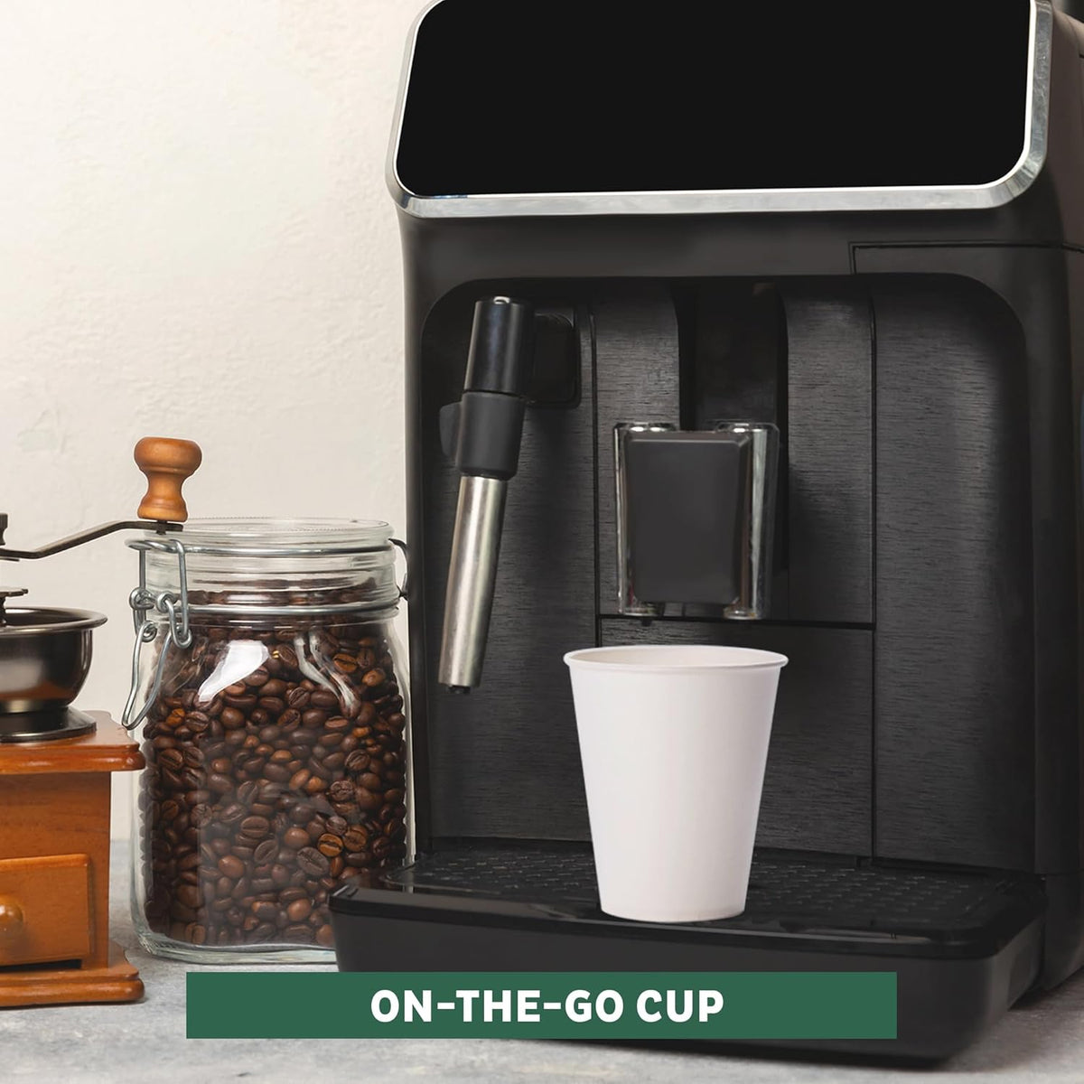 Freshware Coffee Cups 16 oz [300 Pack] Disposable Paper Cups for Hot or Iced Coffee Cup, Slushie Cup, Milkshakes, Smoothies, and Tea