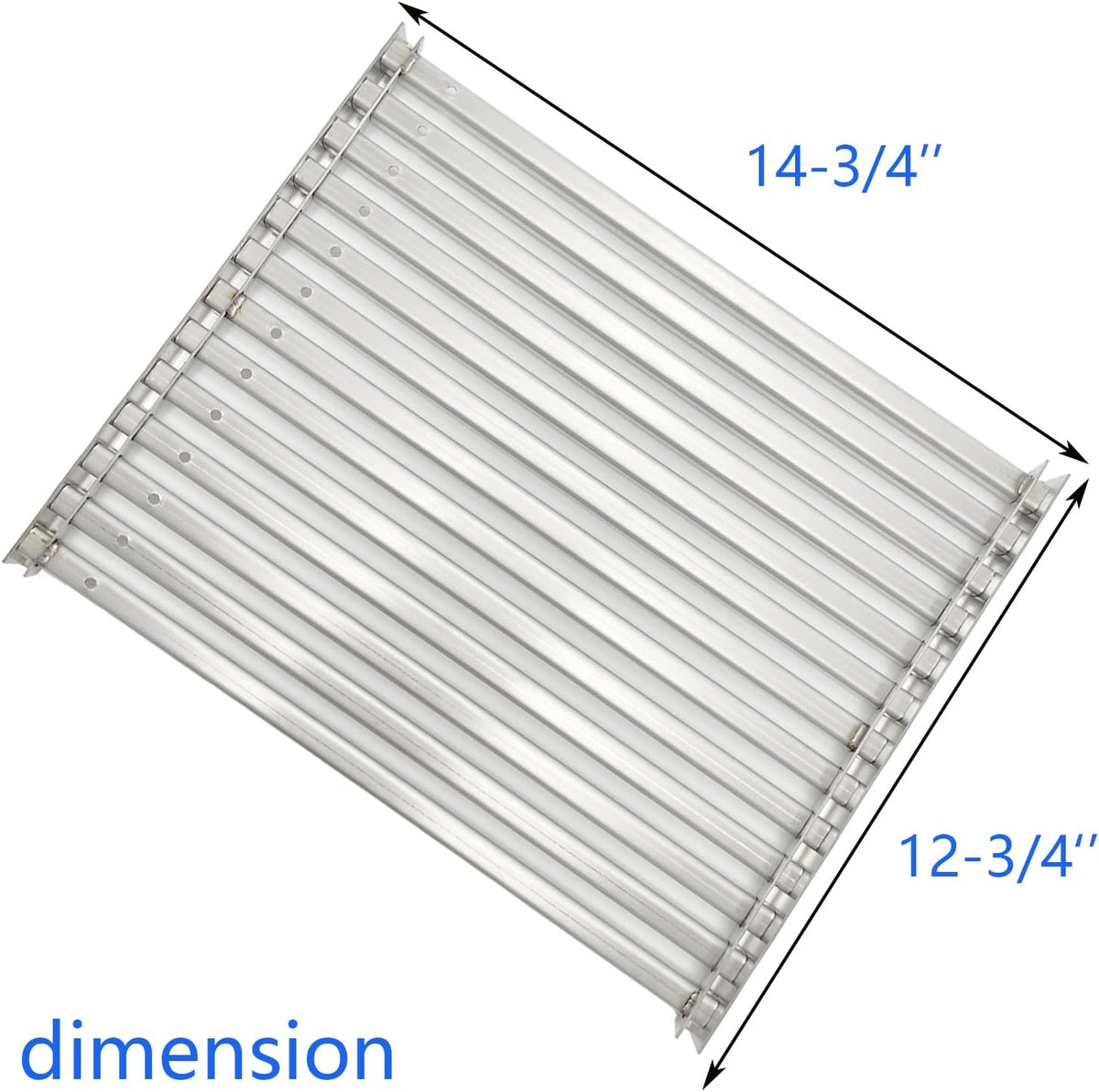 S375 Stainless Steel Cooking Grid Grates Replacement Parts for TEC Patio II and Sterling II Gas Grill (2-Pack) 14-3/4" X 12-3/4"