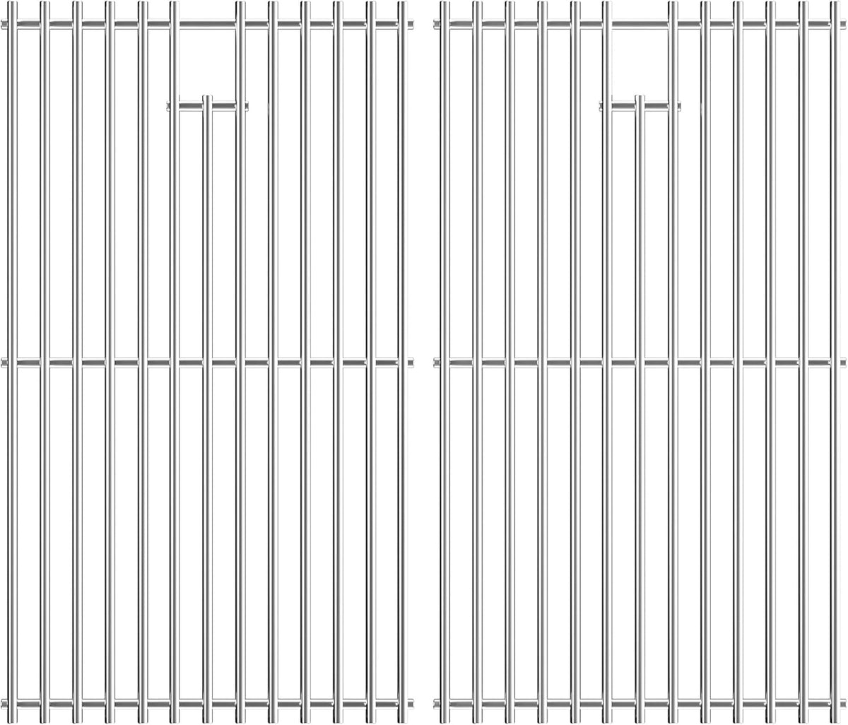 7637 Stainless Steel Cooking Grates for Weber Spirit I & II 200 Series Spirit E210 Spirit E220 Spirit S210, Spirit S220 with Front Control, 17.5 inch Grill Grates for Weber 7637 Gas Grills