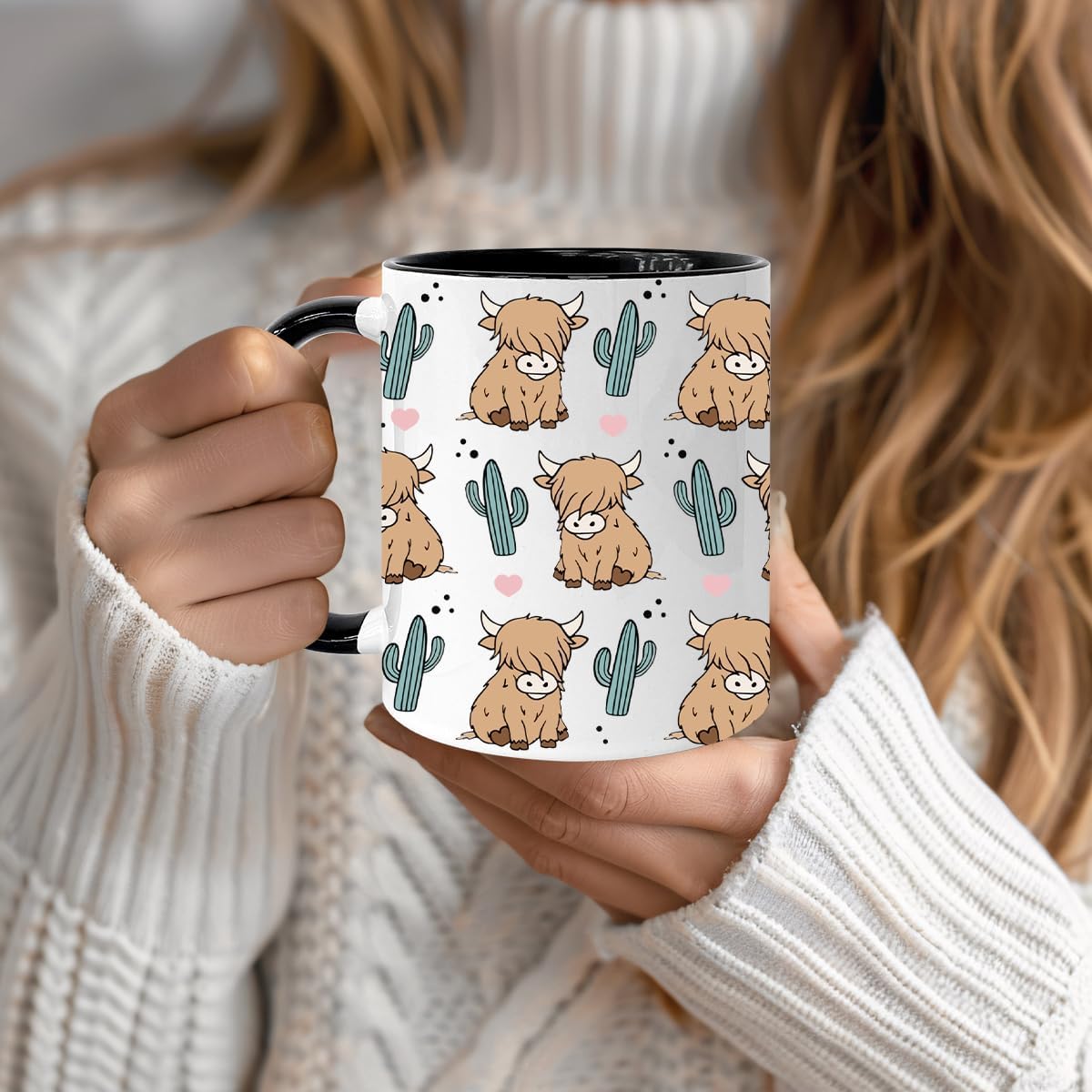 Highland Cow Coffee Mug 11oz, Highland Cow Gifts for Women, Cowgirl Stuff