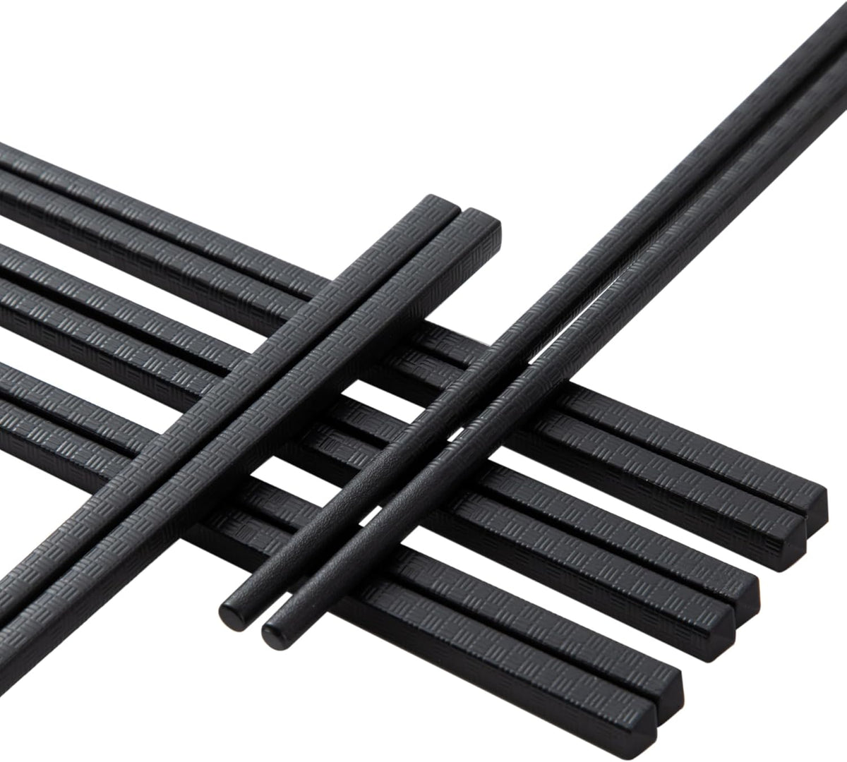 10 Pairs Fiberglass Chopsticks, Reusable Alloy Chop Sticks Non-slip Chopsticks, Dishwasher, 9 1/2 Inches