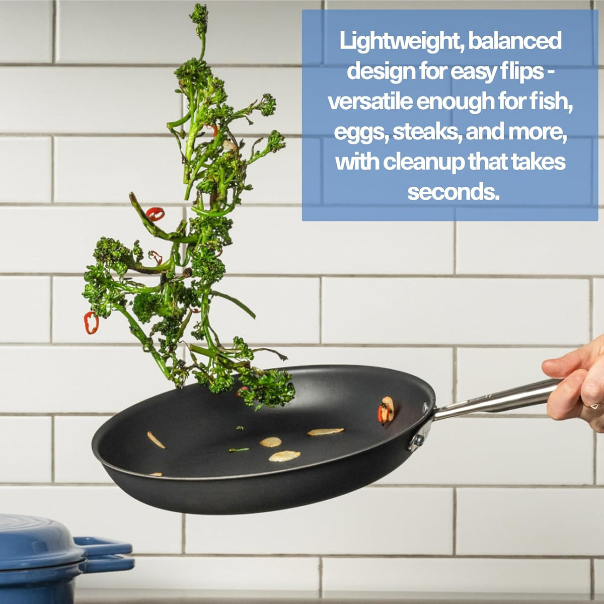 Misen Carbon Nonstick™ Frying Pan – Carbon Steel Pan, Naturally Nonstick No-Coating Surface, Ultra-Durable & Oven-Safe, Induction & Gas Compatible - 12 Inch