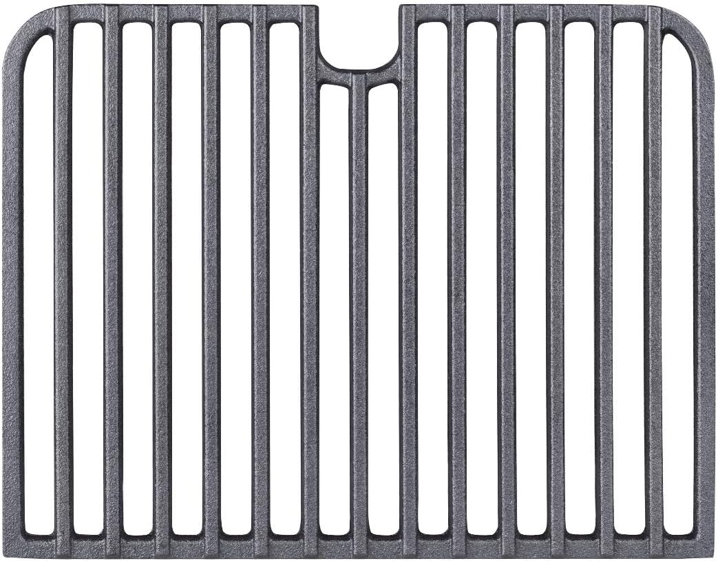 Cast Iron Go Grate (2), 5.8lbs, Rectangular, Heavy, Preseasoned, Non-Stick, Cooking-Grates, Fits Go Anywhere Charcoal and Gas Models