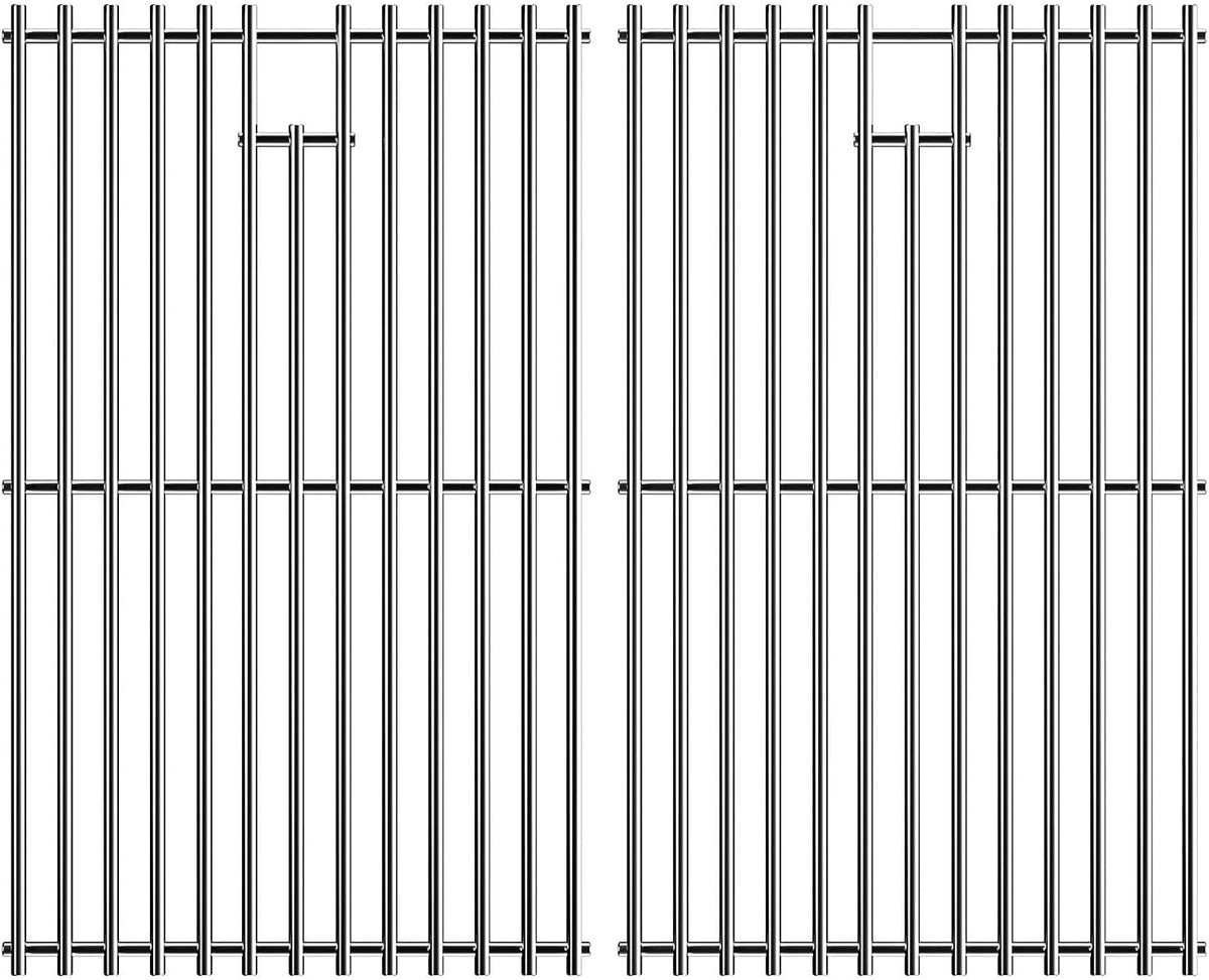 17.5 inch Grill Cooking Grates for Weber Spirit E210 E-220 S210 S-220 Spirit 200&Spirit II 200 Series Gas Grills with Front Control, Stainless Steel Grates Replacement Parts for Weber 7637 Gas Grills