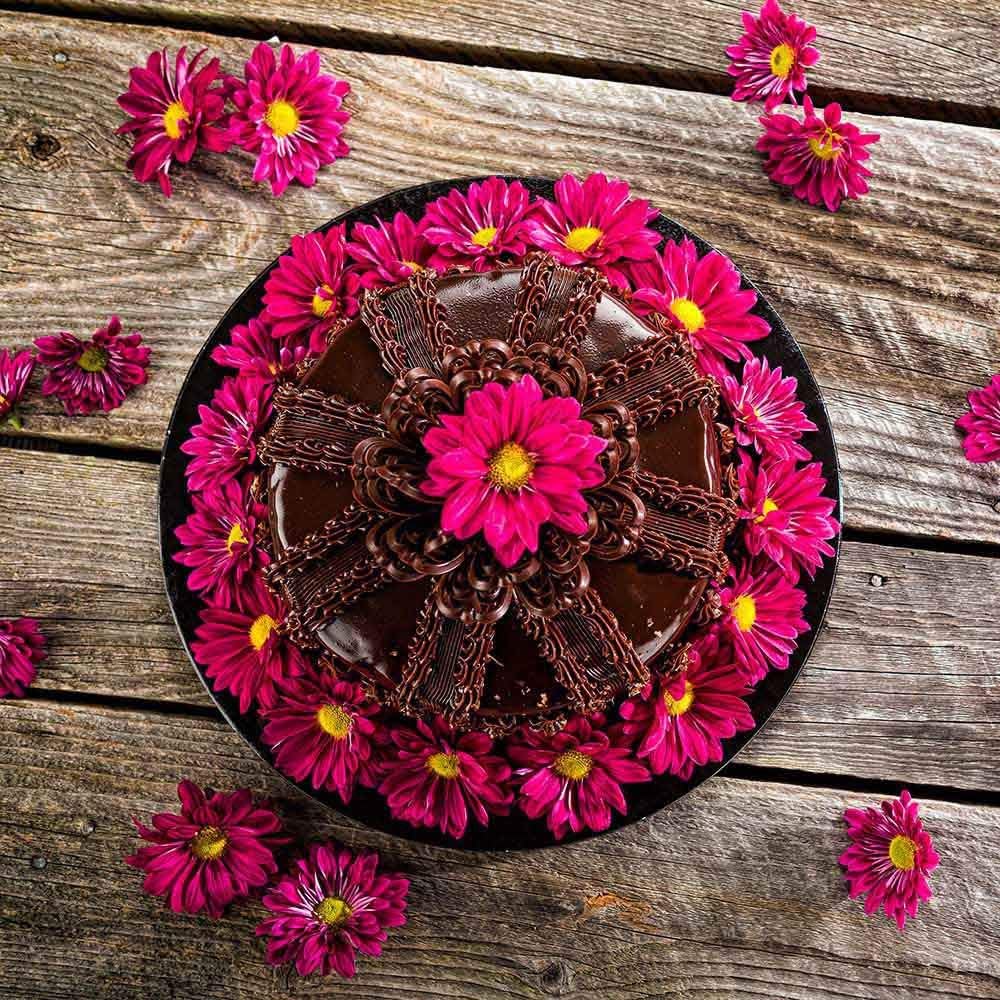 Restaurantware Pastry Tek 12 Inch Cake Board 1 Durable Cake Drum - Round Covered Edges Black Paper Cake Base Disposable For Birthdays Weddings Or Parties