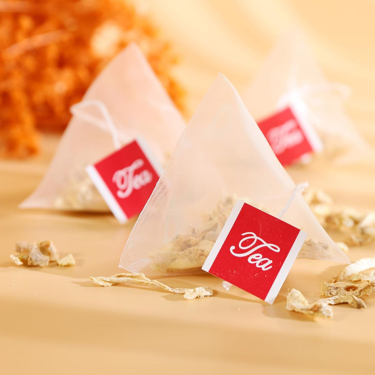 FullChea - Ginger Tea Bags, 50 Teabags, 2g/bag - Premium Ginger Root Tea Bag - Warm & Spicy - Non-GMO - Caffeine-free - Support Digestion & Boost Immunity