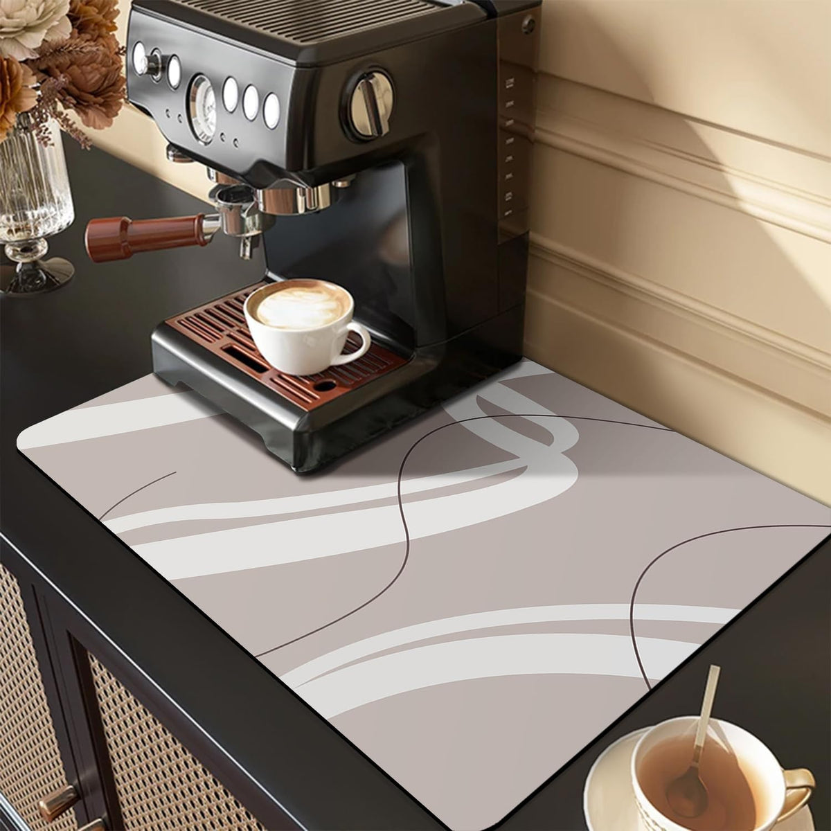 Golener Thick Mat for Coffee Maker,Water Collection Coffee Mat，No-Slip Mats for Small Appliances - Coffee Makers, Blenders, Stand Mixers,Juice Machine,etc, 23"x15"