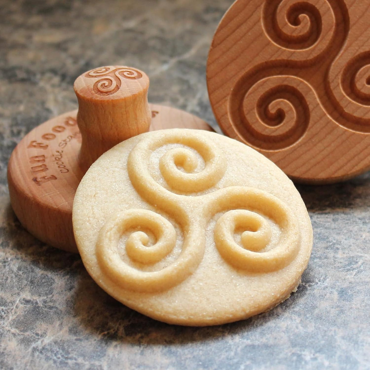 Wood Cookie Stamp, 2.5 Inch (Triskelion CS-119)