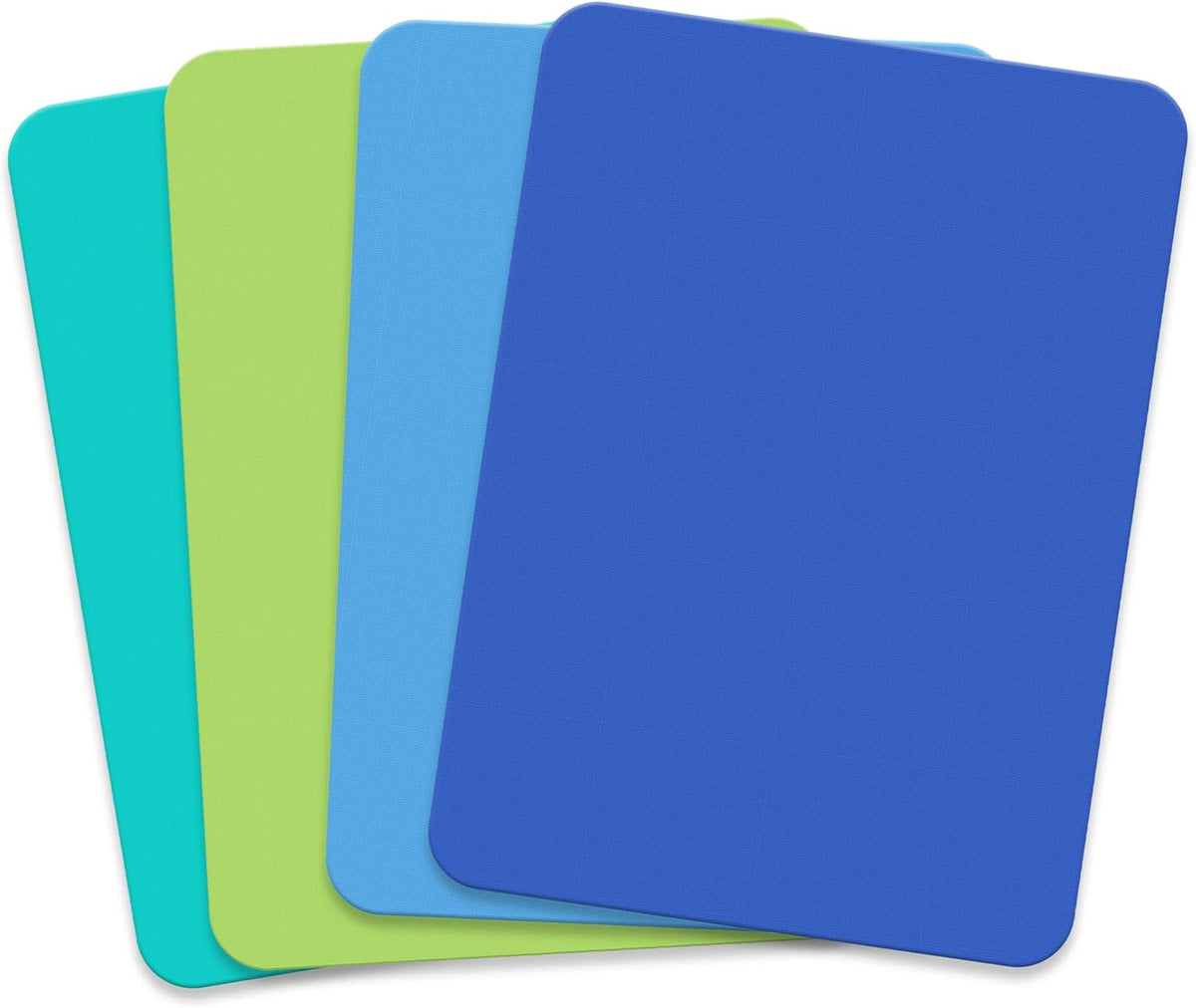 IMUSA Flexible Cutting Mats - 4 Pack – 11.5" x 15" Thin Plastic Cutting Boards for Kitchen, Color Coded, Non-Slip Backing, Odor Resistant Cutting Mat Set, Easy to Clean, Food Prep Boards